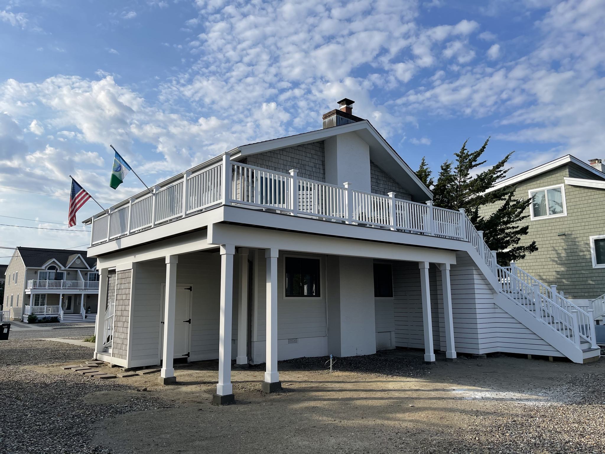 Composite Trex Deck with Azek accents project in Avalon, NJ —