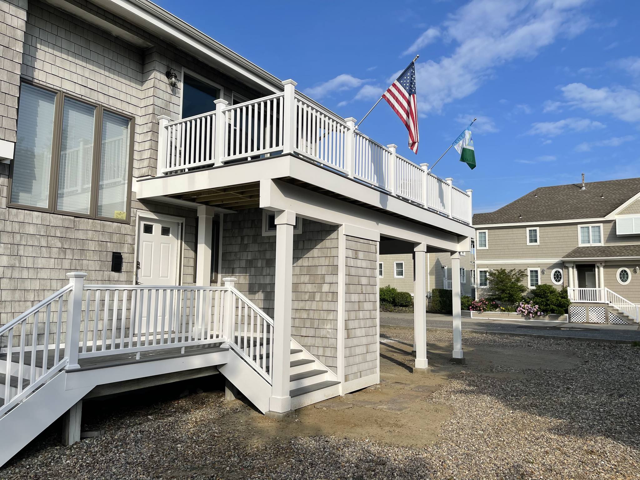 Composite Trex Deck with Azek accents in Avalon, NJ