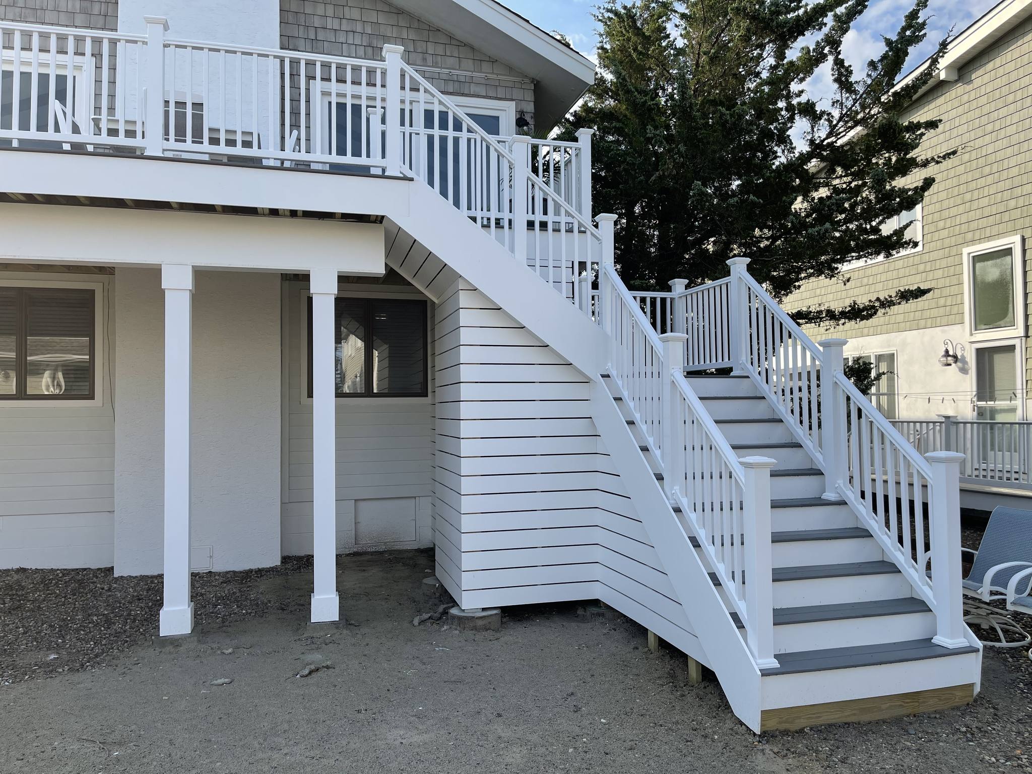 Composite Trex Deck with Azek accents project in Avalon, NJ —