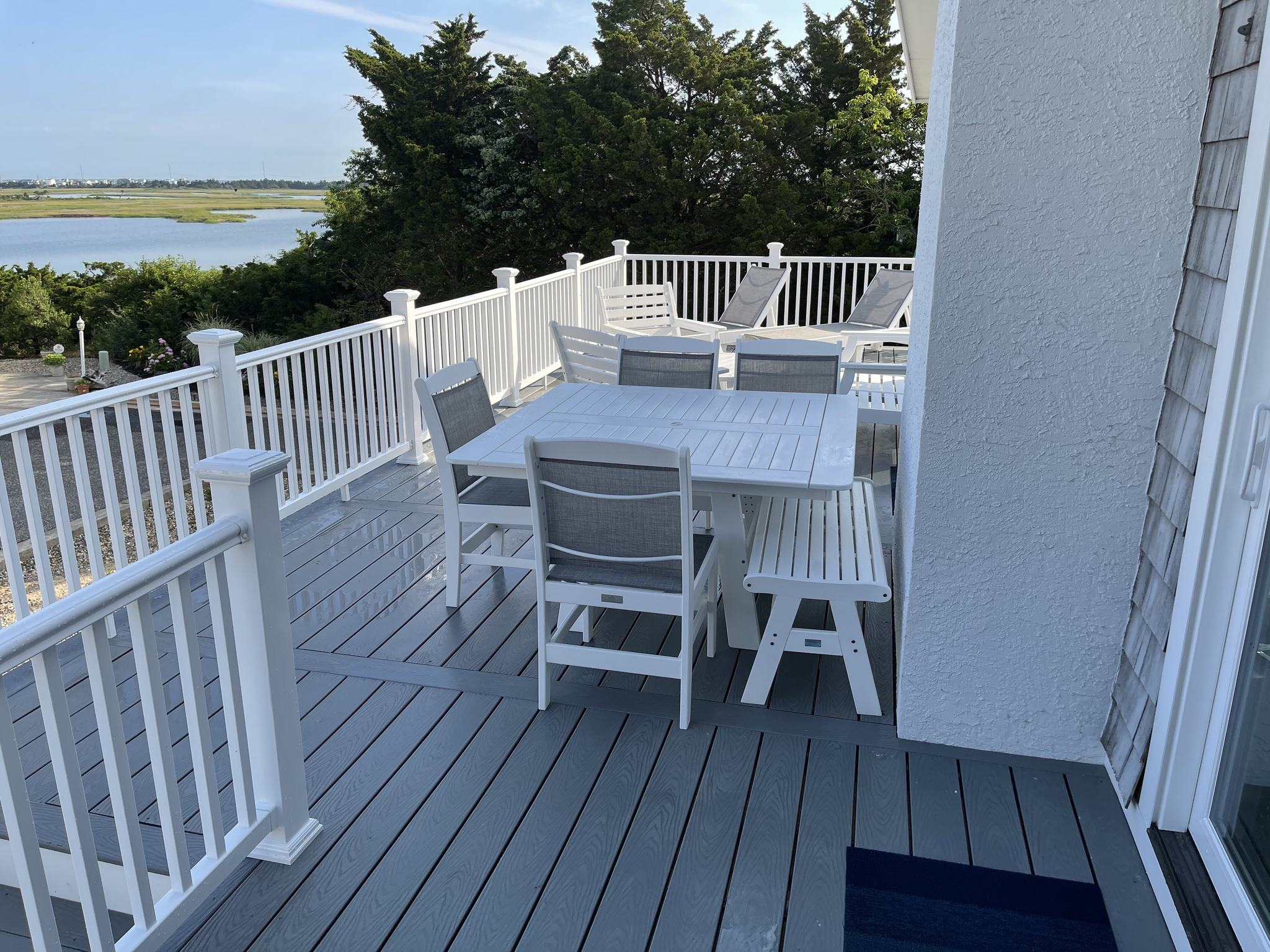 Composite Trex Deck with Azek accents project in Avalon, NJ —
