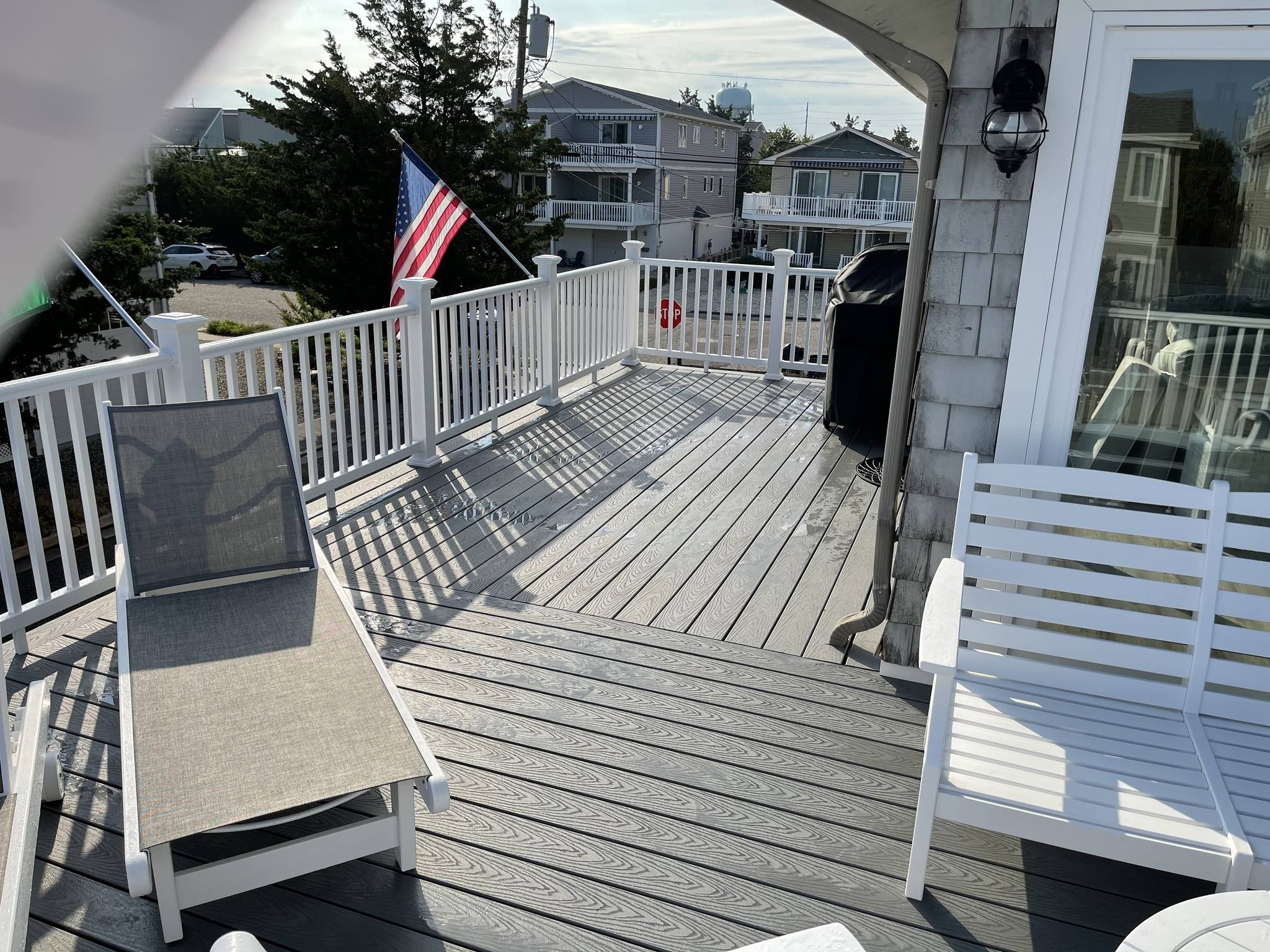 Composite Trex Deck with Azek accents project in Avalon, NJ —